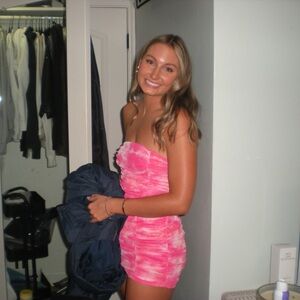 Superdown Ivanna Strapless Mini Dress – Pink Tie Dye – Size S